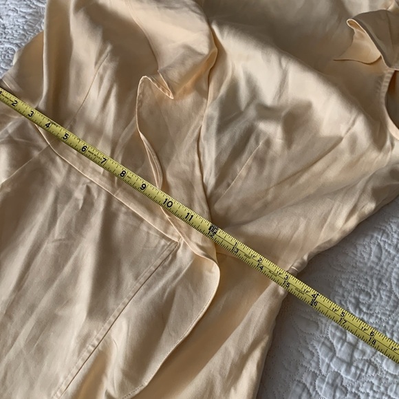 Oliver Bonas cloud frilled midi dress buttermilk size 12‎ NWT ruffle tie back - Picture 12 of 13